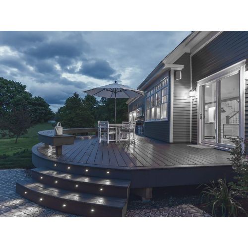  TORCHSTAR LED Recessed Deck Light Kit, IP67 Waterproof, 6000K Pure White, In Ground Lighting for Steps, Stairs, Patios, Gardens, Outdoor Landscape Lighting, Pack of 10