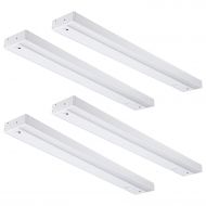 TORCHSTAR 4 Pack 22-inch LED Dimmable Under Cabinet Light, ETL & Energy Star Listed, 3 Color Levels, 3000K Warm white, 4000K Cool white, 5000K Daylight, Mounting Accessories Includ