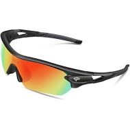 [아마존 핫딜]  [아마존핫딜]TOREGE Polarized Sports Sunglasses with 3 Interchangeable Lenes for Men Women Cycling Running Driving Fishing Golf Baseball Glasses TR002(Upgrade)