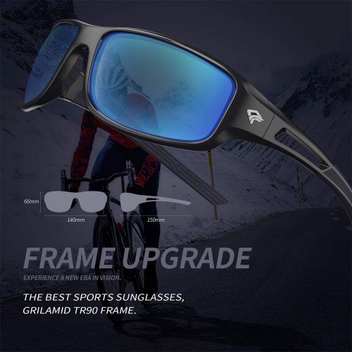  [아마존핫딜][아마존 핫딜] TOREGE Polarized Sports Sunglasses for Men Women Cycling Running Driving Fishing Golf Baseball Glasses GRILAMID TR90 Frame TR03