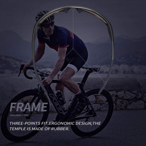  [아마존핫딜][아마존 핫딜] TOREGE Polarized Sports Sunglasses for Men Women Cycling Running Driving Fishing Golf Baseball Glasses GRILAMID TR90 Frame TR03