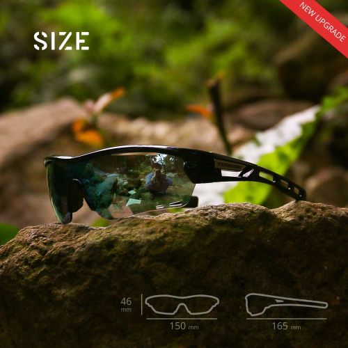  TOREGE Polarized Sports Sunglasses with 3 Interchangeable Lenses for Men Women Cycling Running Driving Fishing Golf Baseball Glasses TR33 Storm Chaser