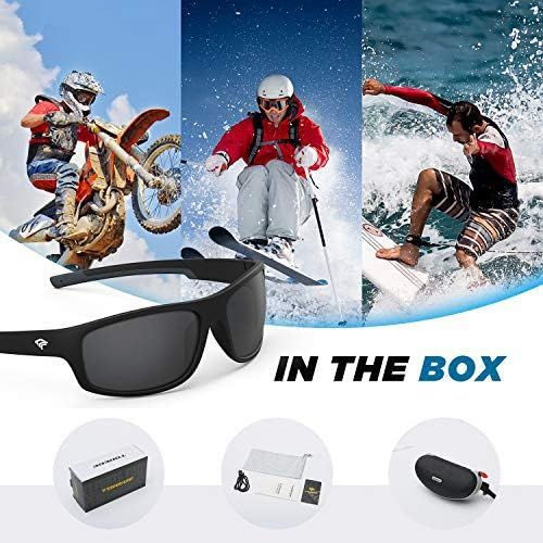  TOREGE Polarized Sports Sunglasses for Men Women Running Fishing Golf Driving Cycling Baseball TR90 Frame Glasses for Polarized UV Protection TR19 Hyperion