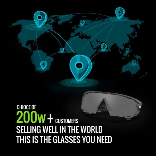  TOREGE Polarized Sports Sunglasses for Men Women - UV Protection Cycling Sunglasses for Running Fishing Cycling Driving Baseball Golf Glasses TR18 Eagle-s