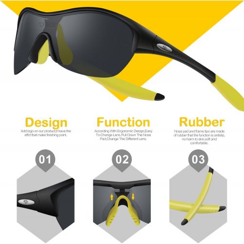  TOREGE Tr90 Flexible Kids Sports Sunglasses Polarized Glasses for Junior Boys Girls Age 3-15 Trk001