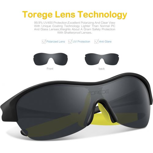  TOREGE Tr90 Flexible Kids Sports Sunglasses Polarized Glasses for Junior Boys Girls Age 3-15 Trk001