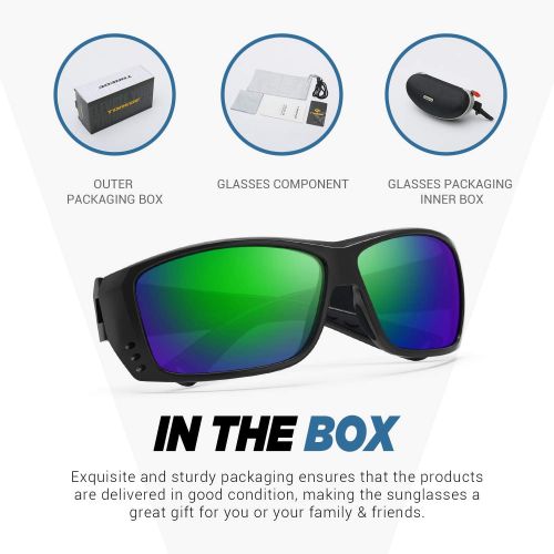  TOREGE Polarized Sports Sunglasses for Men Women Cycling Running Driving Fishing Golf Baseball Glasses 100% UV Protection TR23