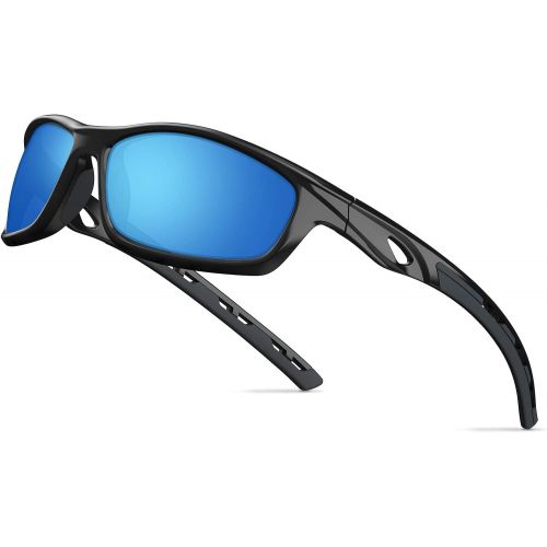  TOREGE Polarized Sports Sunglasses for Man Women Cycling Running Fishing Golf TR90 Frame TR08