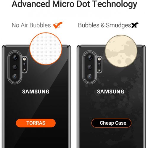  [아마존핫딜][아마존 핫딜] TORRAS Galaxy Note 10 Plus Case/Galaxy Note 10 Plus 5G Case Crystal Clear Ultra-Thin Slim Fit Soft TPU Cover Compatible with Samsung Galaxy Note 10 Plus 6.8 inch, Black