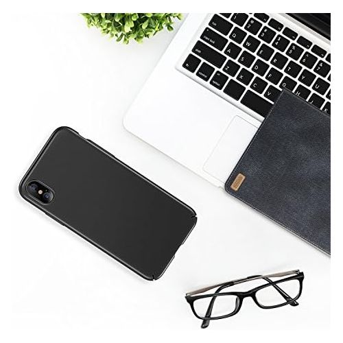  [아마존베스트]TORRAS Slim Fit iPhone XS Case/iPhone X Case, Hard Plastic PC Super Thin Mobile Phone Cover Case with Matte Finish Coating Grip Compatible with iPhone X/iPhone XS 5.8 inch, Space B