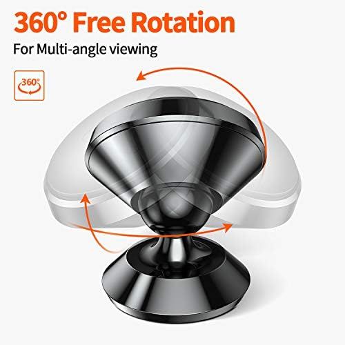  [아마존베스트]TORRAS Magnetic Car Mount, 360 Rotation Car Phone Holder for Dashboard Cell Phone Cradle Mount Compatible with Samsung Galaxy Note 9 / S9 / S9 Plus / S8 / S7, iPhone X / 8 / 7 / 6