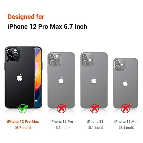  [아마존베스트]TORRAS Shockproof Compatible for iPhone 12 Pro Max Case 6.7 Inch, [Military Grade Drop Protection], Translucent Matte Case Compatible for iPhone 12 Pro Max Protective Case, [Guardi