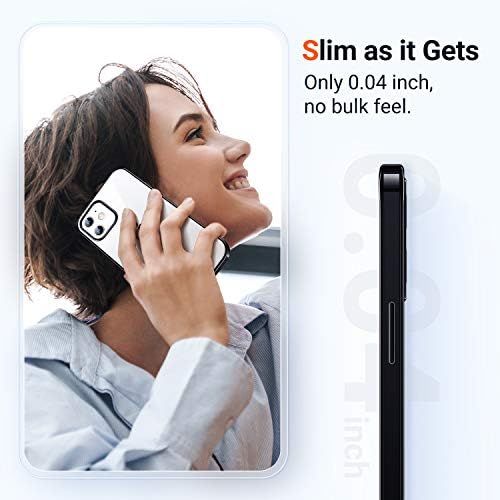  [아마존베스트]TORRAS Crystal Clear Compatible for iPhone 12 Mini Case,Slim Yet Shockproof Soft Silicone Sturdy Thin Phone Case Compatible for iPhone 12 Mini 5.4 inch 2020, Black