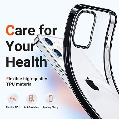  [아마존베스트]TORRAS Crystal Clear Compatible for iPhone 12 Mini Case,Slim Yet Shockproof Soft Silicone Sturdy Thin Phone Case Compatible for iPhone 12 Mini 5.4 inch 2020, Black