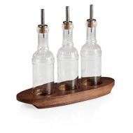 TOSCANA - a Picnic Time brand TOSCANA - a Picnic Time Brand Fabio Viviani Oliera 3-Bottle Cruet Set with Acacia Stand