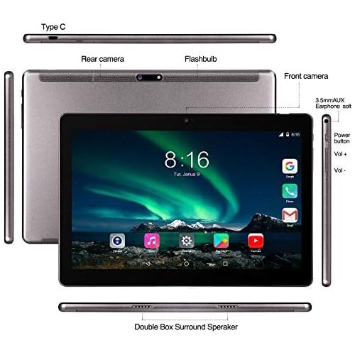  [아마존베스트]Android Tablet 10.0, Toscido X109 Tablets 10 Inch, 4 GB/RAM, 64 GB/ROM Tablet PC, 5000 mAh Battery, Dual SIM, WiFi Support, Bluetooth Keyboard, Mouse, X109 Tablet Cover and More In