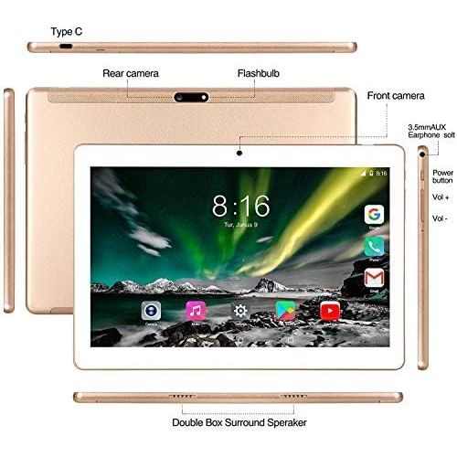  [아마존베스트]Android Tablet 10.0, Toscido X109 Tablets 10 Inch, 4 GB/RAM, 64 GB/ROM Tablet PC, 5000 mAh Battery, Dual SIM, WiFi Support, Bluetooth Keyboard, Mouse, X109 Tablet Cover and More In