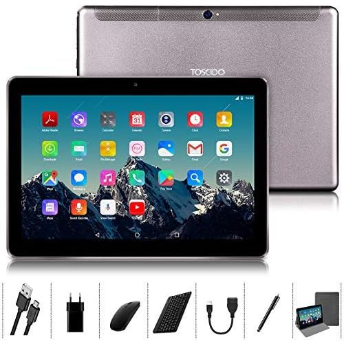  [아마존베스트]Tablet 10 Inch 4G LTE - TOSCIDO M863 Tablets Android 10.0, Tablet PC 4 GB/RAM, 64 GB/ROM, Otca Core, Dual SIM, WiFi, Support Bluetooth Keyboard, Mouse, M863 Tablet Cover and More I