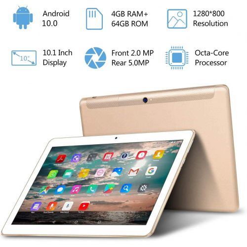  [아마존베스트]Tablet 10 Inch 4G LTE - TOSCIDO M863 Tablets Android 10.0, Tablet PC 4 GB/RAM, 64 GB/ROM, Otca Core, Dual SIM, WiFi, Support Bluetooth Keyboard, Mouse, M863 Tablet Cover and More I