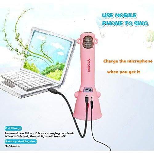  [아마존베스트]TOSING Wireless Karaoke Microphone for Kids, Top Birthday Gifts for Girls 2019, Best Present Toys for Kids Girls 4 5 6 7 8 9 Years Old, for 10 11 12 Yrs Teenager, Bluetooth Karaoke