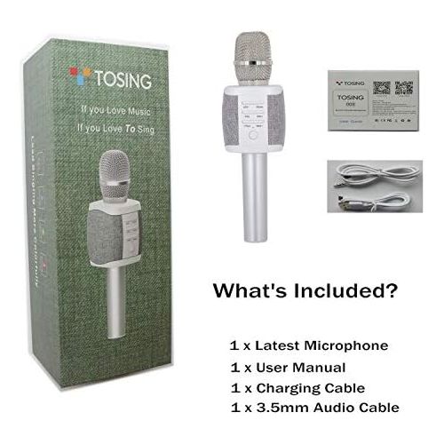  [아마존베스트]TOSING Wireless Karaoke Microphone for Kids Teenagers Family Adults,4 in 1 Portable Handheld Home Party Bluetooth Karaoke Speaker Machine,Top Birthday Gifts for Girls 2019,Best Pre