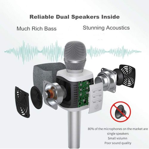  [아마존베스트]TOSING Wireless Karaoke Microphone for Kids Teenagers Family Adults,4 in 1 Portable Handheld Home Party Bluetooth Karaoke Speaker Machine,Top Birthday Gifts for Girls 2019,Best Pre