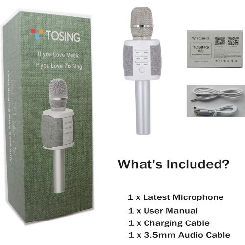  [아마존베스트]TOSING Wireless Karaoke Microphone for Kids Teenagers Family Adults,4 in 1 Portable Handheld Home Party Bluetooth Karaoke Speaker Machine,Top Birthday Gifts for Girls 2019,Best Pre