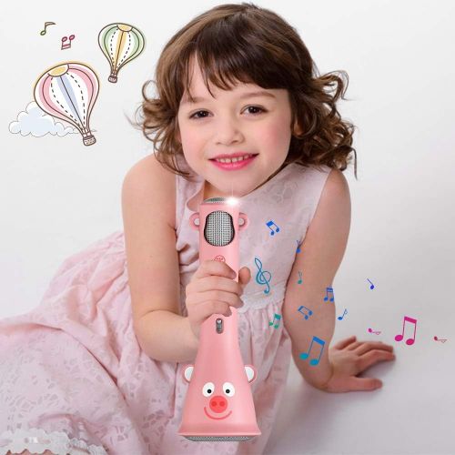  [아마존베스트]TOSING Kids Karaoke Microphone, Best Birthday Gifts for Girls 2019, Wireless Bluetooth Handheld Kareoke Machine for Singing Party, Creative Giftable Toys for 4 5 6 7 8 9 10th Years