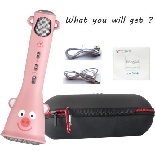  [아마존베스트]TOSING Kids Karaoke Microphone, Best Birthday Gifts for Girls 2019, Wireless Bluetooth Handheld Kareoke Machine for Singing Party, Creative Giftable Toys for 4 5 6 7 8 9 10th Years