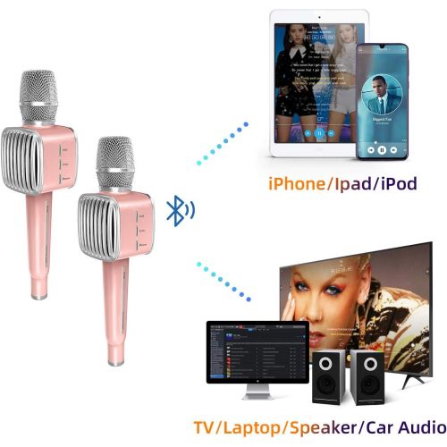  [아마존베스트]TOSING G1 Wireless Bluetooth Karaoke Microphone, 10W Microphone Speaker with 58mm Diameter and Fence Air Inlets/Outputs, 4 in 1 Karaoke Device for Android/PC and All Smartphones (R