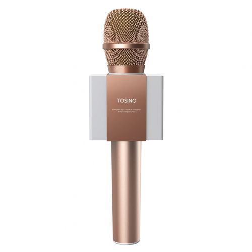  TOSING 【Latest Models】 Tosing 008 Portable Wireless Karaoke Microphones Bluetooth Speaker 2 in 1 Mini Home KTV Playing and Singing Machine for iPhoneAndroid SmartphoneTablet（Rose Golden