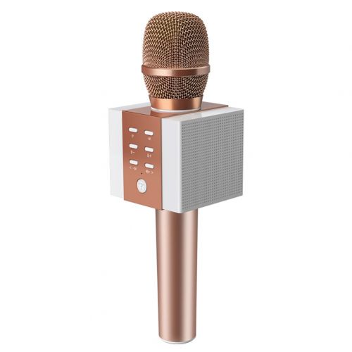  TOSING 【Latest Models】 Tosing 008 Portable Wireless Karaoke Microphones Bluetooth Speaker 2 in 1 Mini Home KTV Playing and Singing Machine for iPhoneAndroid SmartphoneTablet（Rose Golden