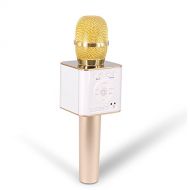 TOSING 04 Handheld Karaoke Machine,Wireless Karaoke Microphone Bluetooth Speaker 2 in 1 for Birthday Christmas Party Gift and Daily Singing（Gold）