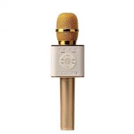 TOSING 04 Wireless Karaoke Microphone Bluetooth Speaker 2-in-1 Handheld Sing & Recording Portable KTV Player Home KTV Music Machine System for iOS/Android Smartphone/Tablet,Gold