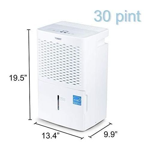  [아마존베스트]TOSOT Energy Star Dehumidifier for Rooms up to 1,500 Sq. Ft, Quiet, Portable with Wheels, and Continuous Drain Hose Outlet - Efficiently Removes Moistures for Home, Basement, Bedro