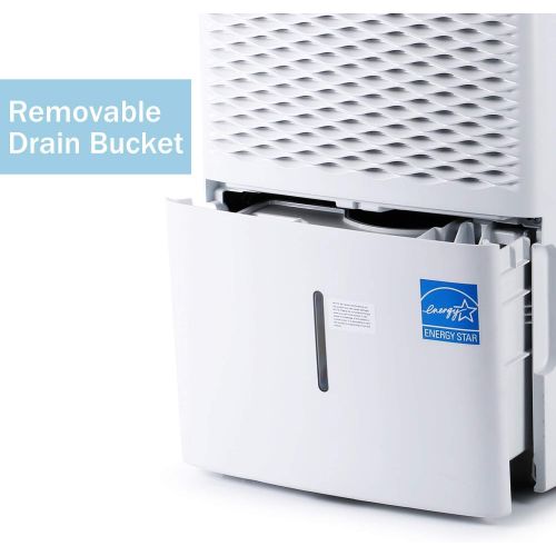  [아마존베스트]TOSOT Energy Star Dehumidifier for Rooms up to 1,500 Sq. Ft, Quiet, Portable with Wheels, and Continuous Drain Hose Outlet - Efficiently Removes Moistures for Home, Basement, Bedro