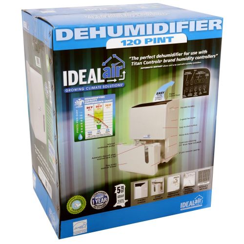  TOSOT Ideal-Air Dehumidifier | 120 Pint | Portable, LED Display w/ Dehumidistat and Timer Included - Perfect for home, office, garage, shop, marine and RV applications - UL Listed.