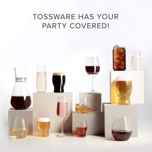  [아마존베스트]TOSSWARE POP 12oz Rocks SET OF 12, Recyclable, Unbreakable & Crystal Clear Plastic Cocktail Glasses