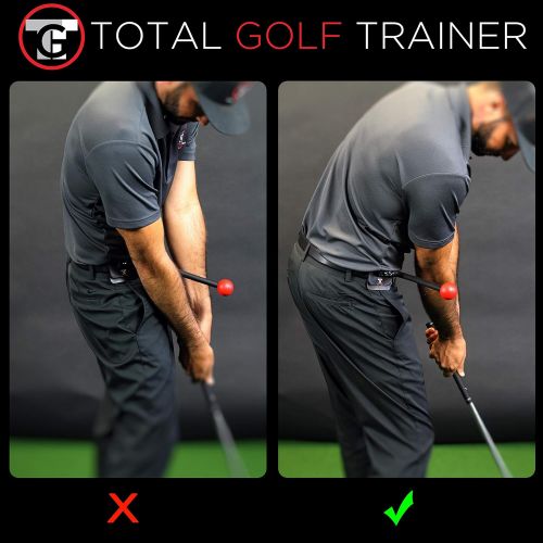  Total Golf Trainer 2.0 Kit - Golf Training Aids - Golf Swing Trainer - Teaches and Corrects Golf Swing, Posture and Hip Rotation, Wrist, Elbow and Arm Position