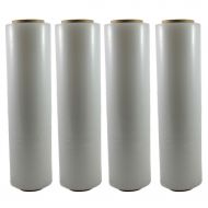 TOTALPACK - 15x 1500 FT Roll - 80 Gauge Thick + Hybrid Technology, 4 Pack. Stretch Moving & Packing Wrap. Industrial Strength, Clear Plastic Pallet Shrink Film Ideal for Furniture,