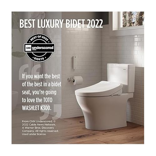  TOTO SW3036R#12 WASHLET K300 Electronic Bidet Toilet Seat, Sedona Beige