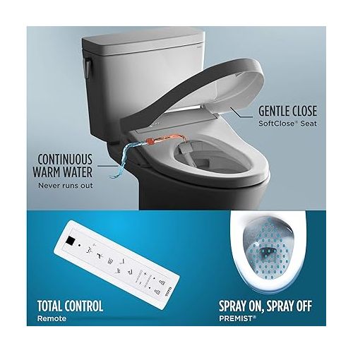  TOTO SW3036R#01 WASHLET K300 Electronic Bidet Toilet Seat, Cotton White