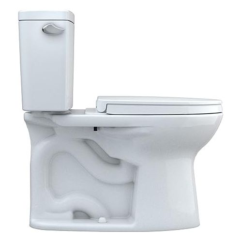  Drake 2-Piece 1.6 GPF Single Flush Elongated ADA Comfort Height Toilet w/ 10in Rough-In in Cotton White, Seat Included