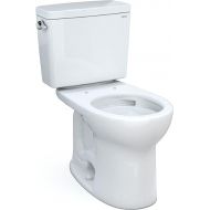 TOTO Drake Two-Piece Round 1.28 GPF Universal Height TORNADO FLUSH Toilet with CEFIONTECT, Cotton White - CST775CEFG#01