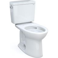 TOTO Drake Two-Piece Elongated 1.6 GPF TORNADO FLUSH Toilet with CEFIONTECT, Cotton White - CST776CSG#01