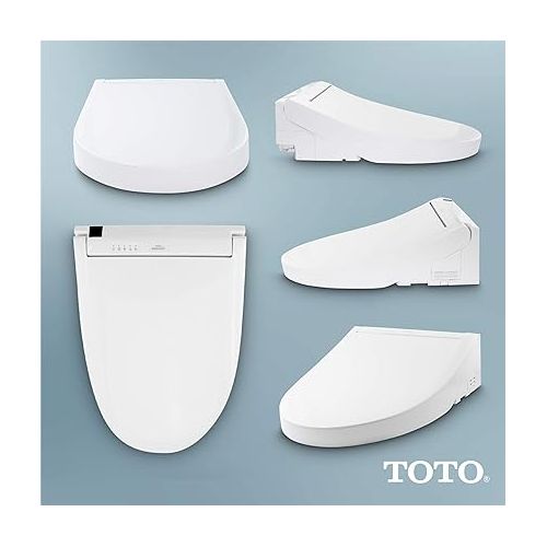  TOTO SW3084#01 WASHLET C5 Electronic Bidet Toilet Seat with PREMIST and EWATER+ Wand Cleaning, Elongated, Cotton White