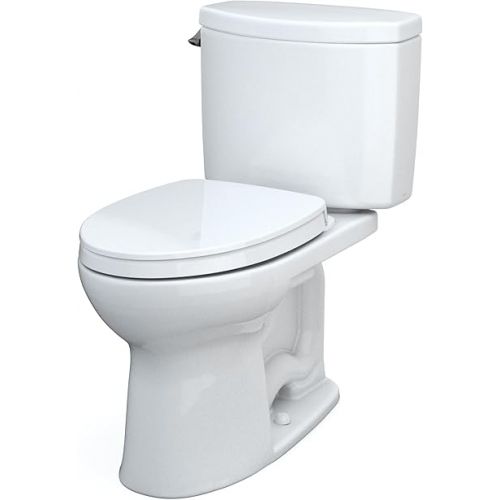  Drake II 2-Piece 1.28 GPF Single Flush Elongated ADA Comfort Height Toilet in Cotton White, SoftClose Seat Included