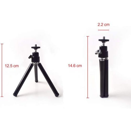  TOUMEI Portable Mini Tripod with Ballhead Tabletop Stand for Mini Projector Compact Cameras DSLRs or Other 1/4 Screws Interface Device