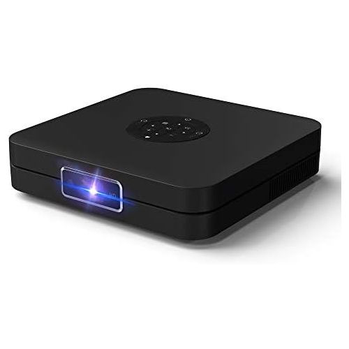  [아마존베스트]TOUMEI K1 Portable Video Projector Intelligent Projector 3600 Lumen High Brightness Android Projector Supports 1080P 300 Inch Maximum WiFi BT4.2 HDMI with Keyboard & Remote Control Auto F