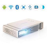 TOUMEI Toumei V5 Mini Pico Projector, Home Theater Projector &Office Projector with 500 ANSI lumens Support Dual-Band Wi-FiBT1080P Max300 InchesDLP 3D Video for Business&Education